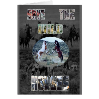Cartão Salvar os cavalos selvagens