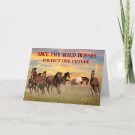 Cartão Salvar os cavalos selvagens
