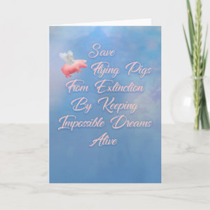 Cartão Salvar Porcos Voadores