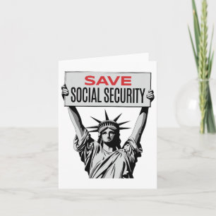 Cartão Salvar Segurança Social - estátua Da Liberdade - R