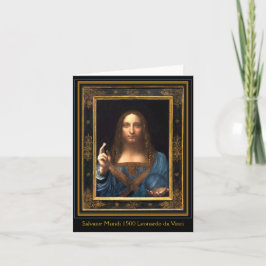 Cartão Salvator Mundi 1500 Leonardo da Vinci