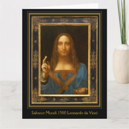 Cartão Salvator Mundi 1500 Leonardo da Vinci