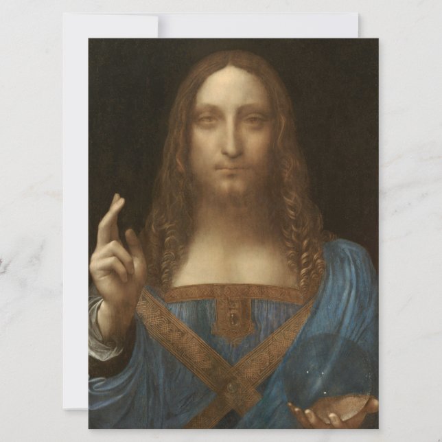 Cartão Salvator Mundi (Salvador do Mundo) (da Vinci) (Frente)