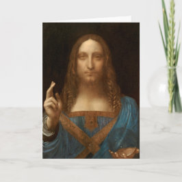 Cartão Salvator Mundi (Salvador do Mundo) (da Vinci)