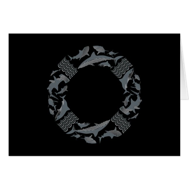 Cartão Salve a Vida dos Tubarões (Frente horizontal)