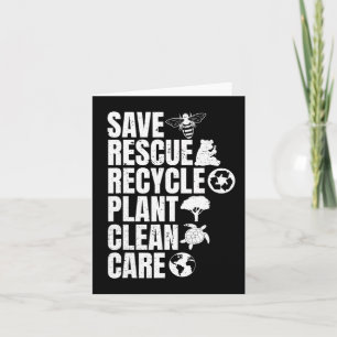 Cartão Salve Abelhas Salvando Animais Reciclar Plastict E