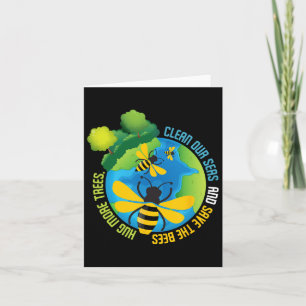 Cartão Salve As Abelhas - Proteção Ambiental Dia Da Terra