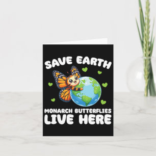 Cartão Salve As Borboletas Da Terra Vivem Aqui Na Terra