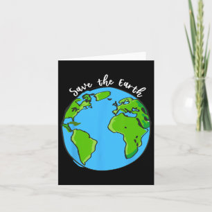 Cartão Salve Nossa Camisa Do Dia Da Terra Para Crianças E