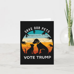 Cartão Salve Nosso Pet Vote Trump 2024 Engraçado Gato Pov