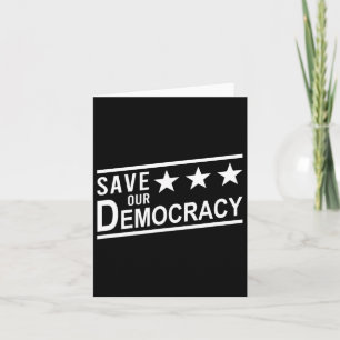Cartão Salve o nosso protesto anti-trump democrático