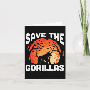 Cartão Salve Os Gorilas Dia da Terra Ecológico
