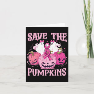 Cartão Salve Os Pumpkins Ghost Halloween Brew Cancer
