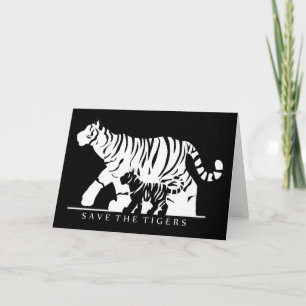 Cartão Salve os Tigres (Preto)