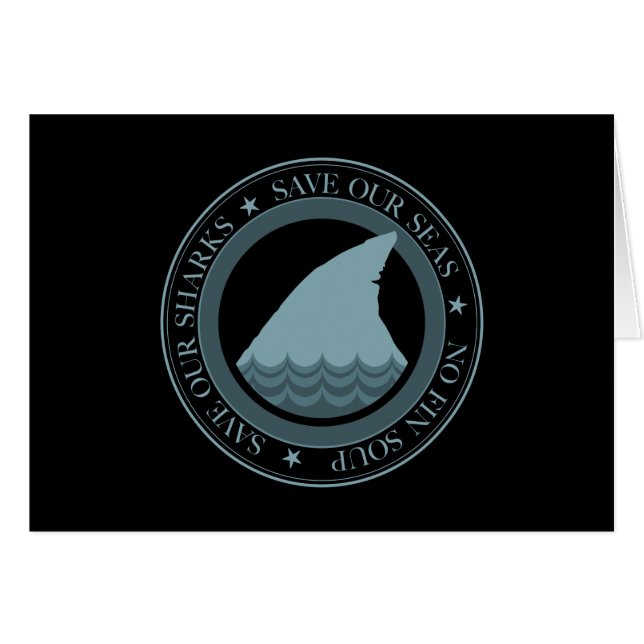 Cartão salvem nossos tubarões (Frente horizontal)