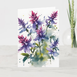 Cartão Salvia - capa de iPad mini com flores em aquarela