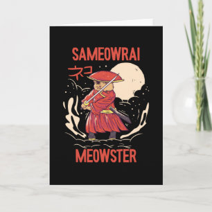 Cartão Sameowrai Meowster Cat Samurai
