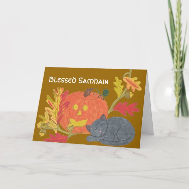 Cartão Samhain abençoado (Frente)