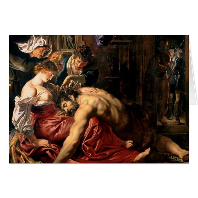 Cartão Samson e Delilah, c.1609 (Frente Horizontal)