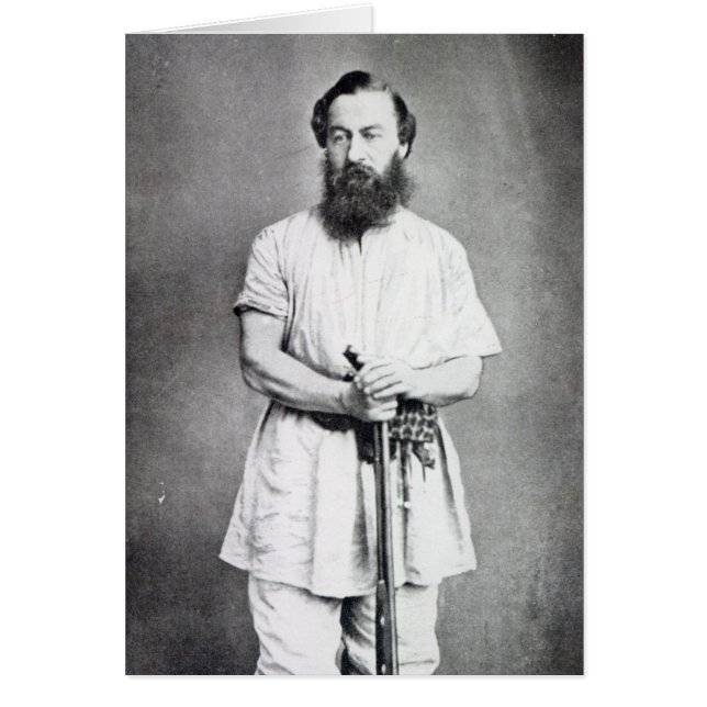 Cartão Samuel Baker, 1865 (Frente)