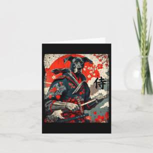 Cartão Samurai Great Dane Tattoo Kawaii Ukiyo-e