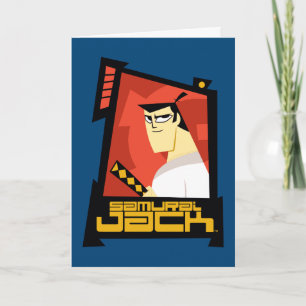 Cartão Samurai Jack Sorria Gráfico de Quadro Futurístico
