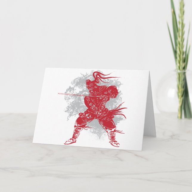 Cartão Samurai Pose (Frente)