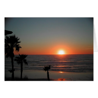 Cartão San Diego Sunset na praia do Pacífico