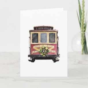 Cartão San Francisco cable car Folded holiday card