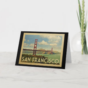 Cartão San Francisco Golden Gate Bridge Vintage Travel