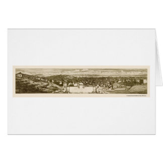 Cartão San Francisco, mapa panorâmico de CA - 1856
