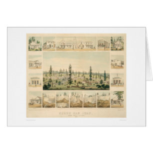 Cartão San Juan norte, mapa panorâmico 1858 do CA (1567A)