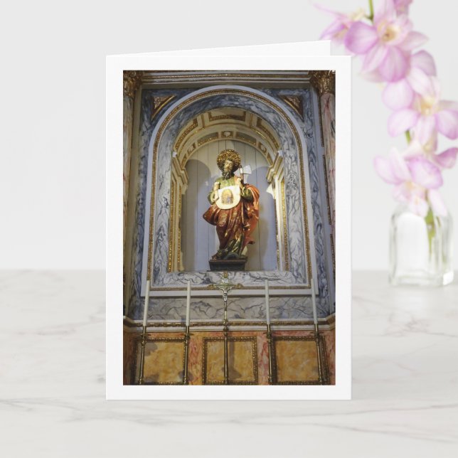 Cartão San Judas Tadeo, Igreja de San Nicolás, cidade de  (Orquídea)