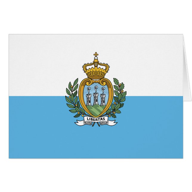 Cartão San Marino Flag (Frente Horizontal)
