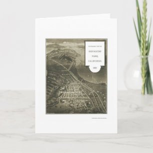 Cartão San Mateo Park, CA Panoramic Map - 1905