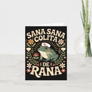 Cartão Sana sana colita de rana latino sapo pediátrico