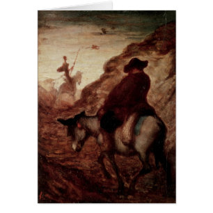 Cartão Sancho e Don Quixote, século XIX