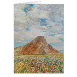 Cartão Sand Springs Butte por Childe Hassam, Arte Antigo