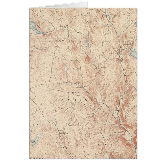 Cartão Sandisfield, Massachusetts (Frente)