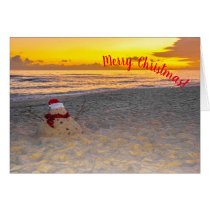 Cartão Sandman de Feriado na praia