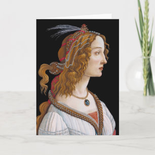 Cartão Sandro Botticelli - Retrato de Simonetta Vespucci