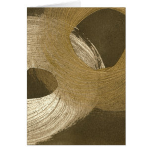 Cartão Sandstorm circular em Tan e Brown escuro