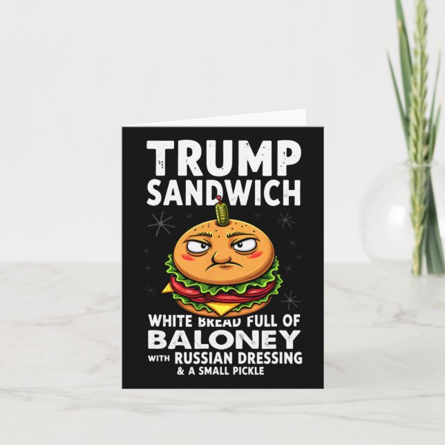 Cartão Sanduíche de Humor Trump (Frente)