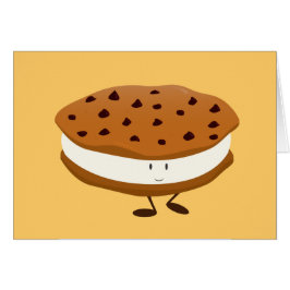 Cartão Sanduíche de sorriso do biscoito dos pedaços de