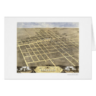 Cartão Sanduíche, mapa panorâmico do IL - 1869