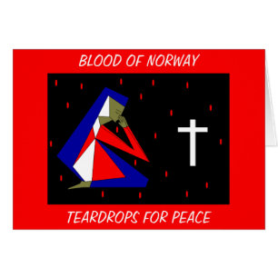 CARTÃO SANGUE DO SANGUE DE NORUEGA PARA A PAZ