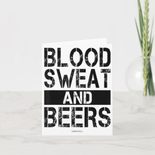Cartão Sangue Suor E Cervejas - Motivacional Academia De
