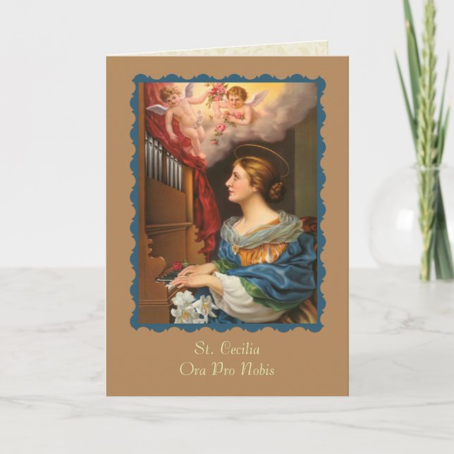 Cartão Santa Cecília Padroeira dos Músicos (Frente)