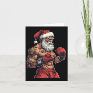 Cartão Santa Claus Boxing E Mma - Boxing De Natal