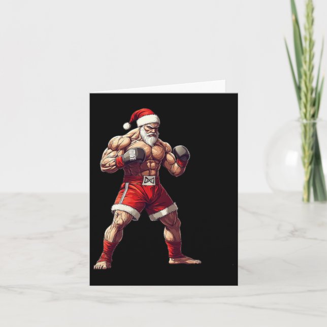Cartão Santa Claus Boxing - Tailandês Boxing E Boxing (Frente)